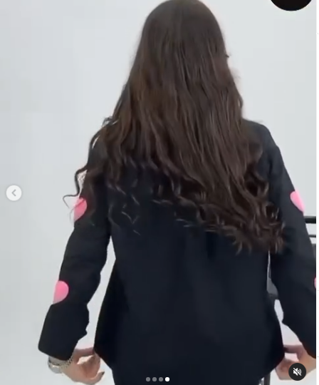 Women's Button Down Collared  Long Sleeve Shirts With 3D Heart Design